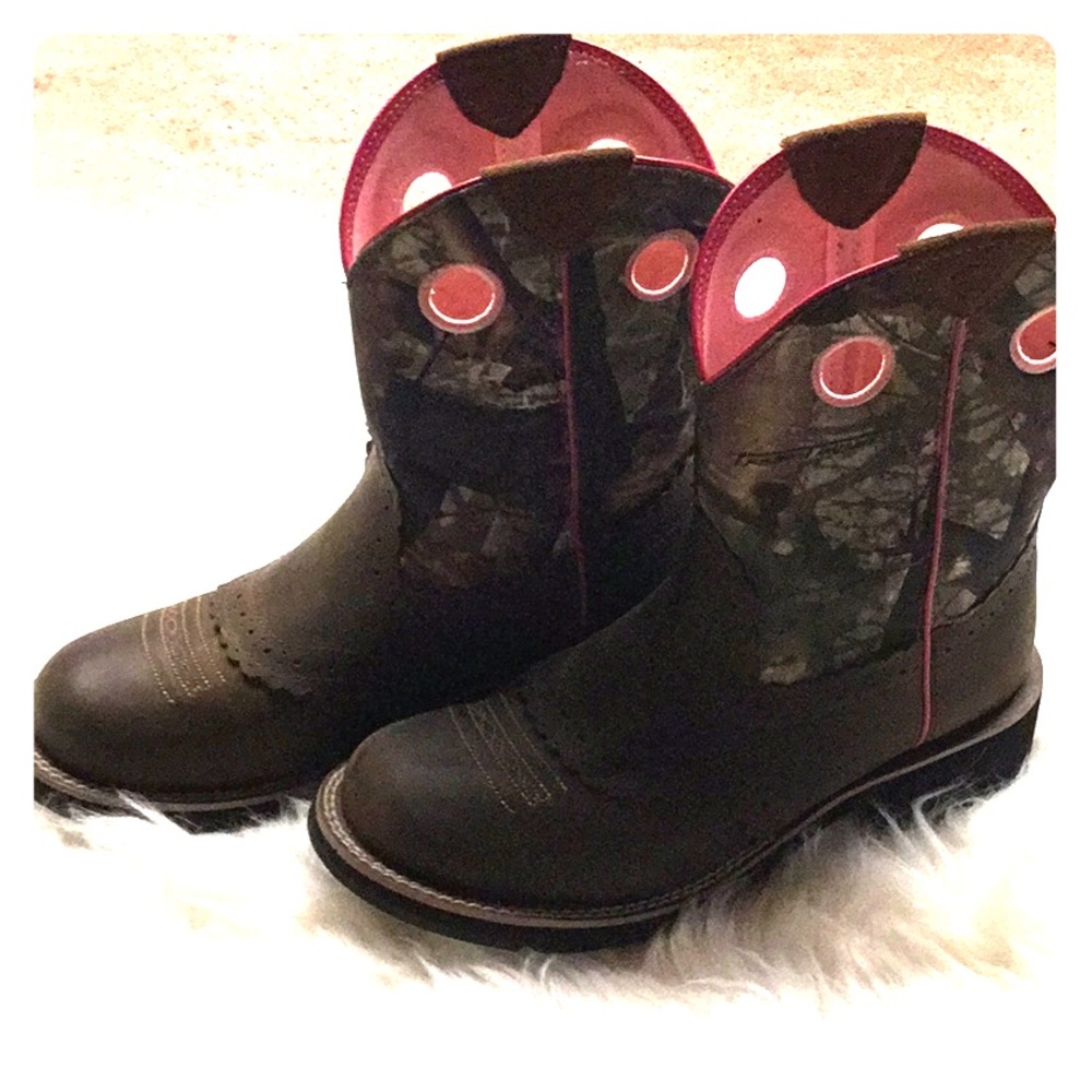 Ariat Leather & Camo Boots